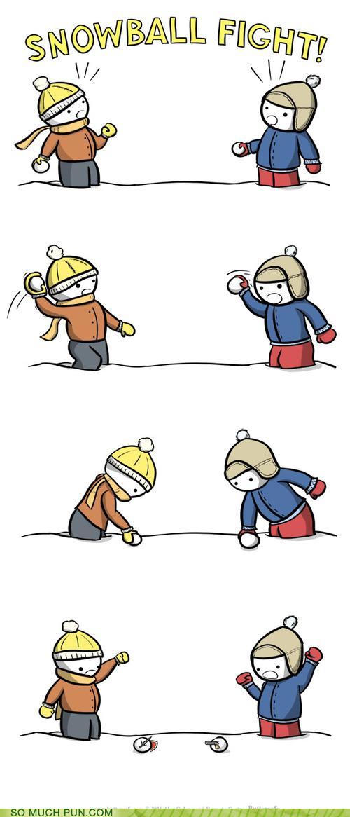 funny-puns-snowball-fight
